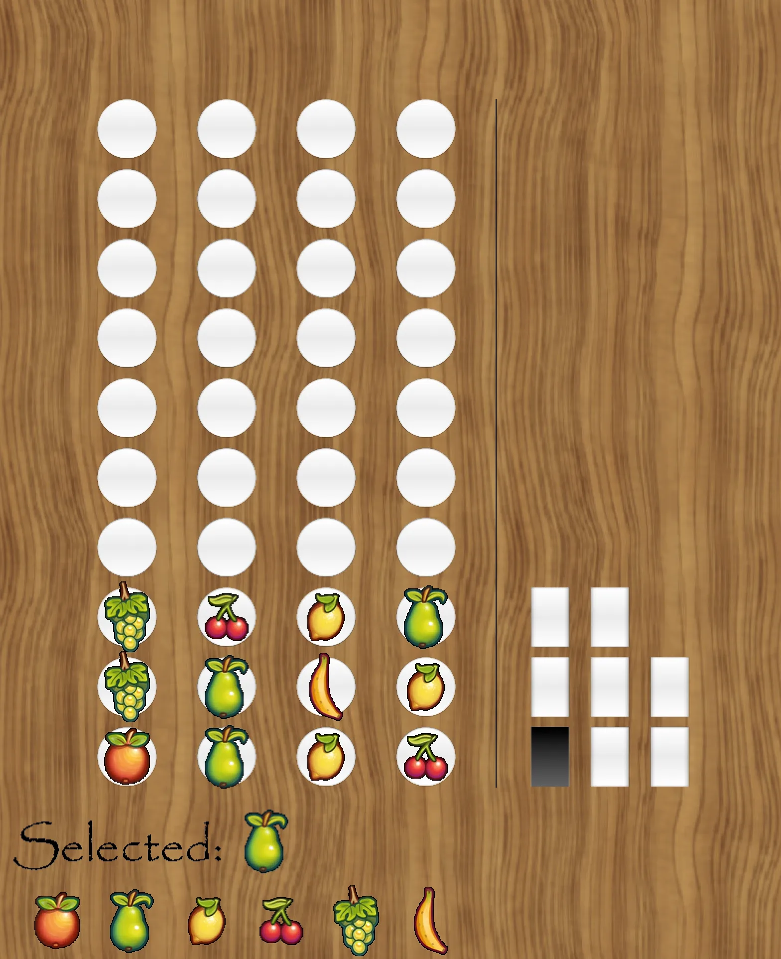 Mastermind game — alternate view