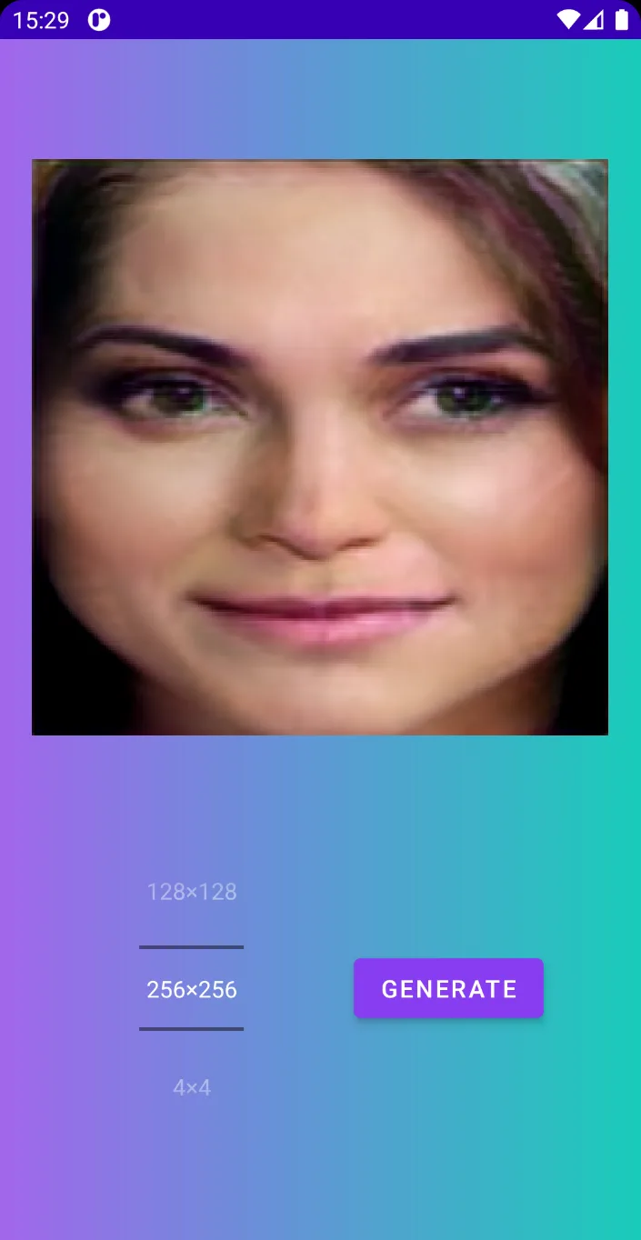 GAN output at 256x256 resolution