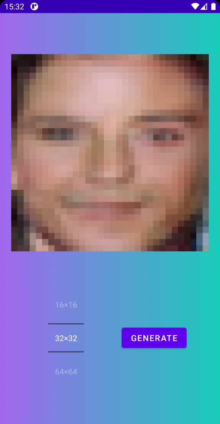 GAN output at 32x32 resolution